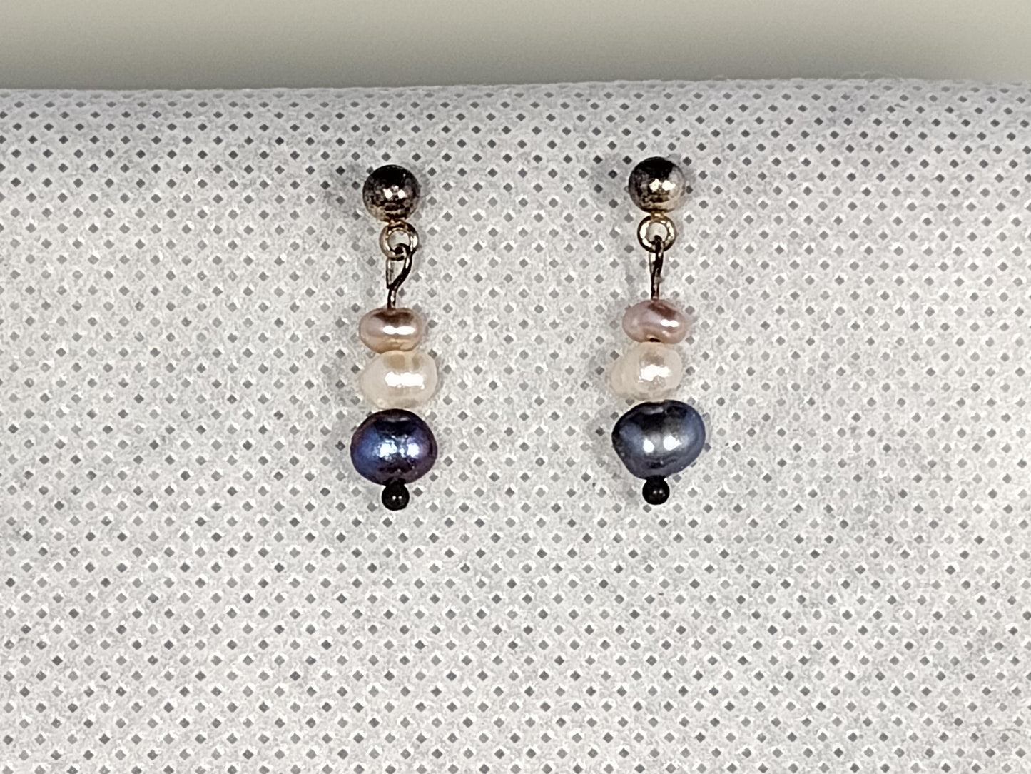 Freshwater pearl multicolor dangle earrings